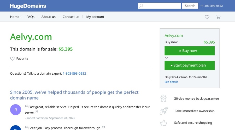 Screenshot of aelvy.com