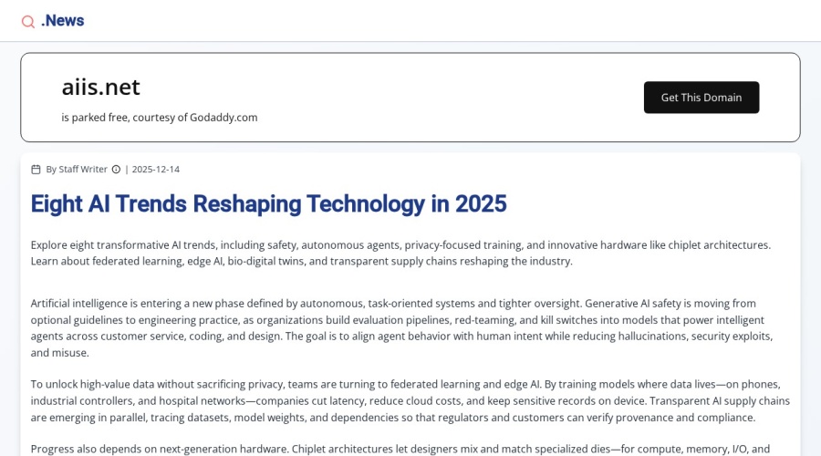 Screenshot of aiis.net