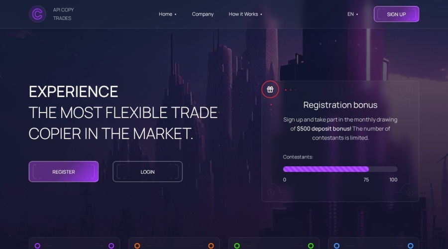 Screenshot of apicopytrades.net