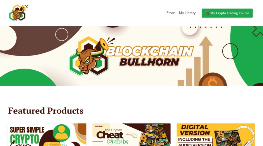 Screenshot of blockchainbullhorn.com