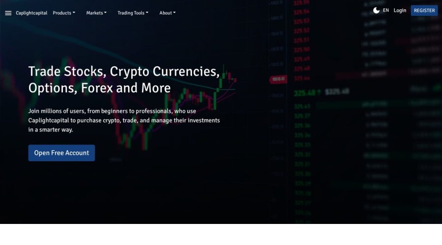 Screenshot of caplightmarket.com
