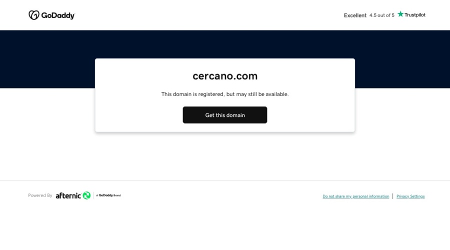 Screenshot of cercano.com