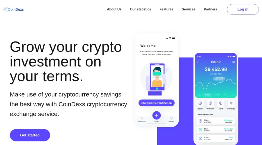Screenshot of coindexs.com