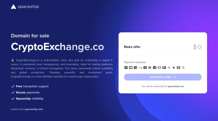 Screenshot of cryptoexchange.co
