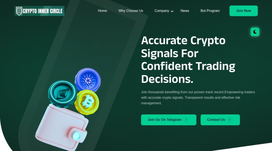 Screenshot of cryptoinnercircle.vip