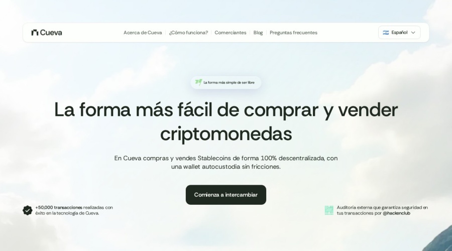 Screenshot of cueva.xyz