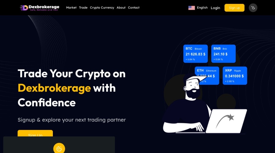 Screenshot of dexbrokerage.com