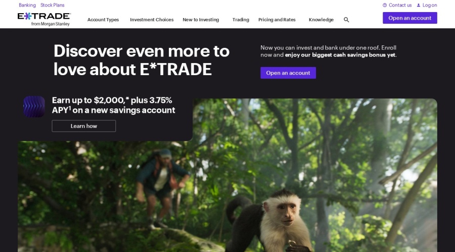 Screenshot of etrade.com