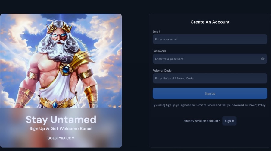Screenshot of goestyra.com
