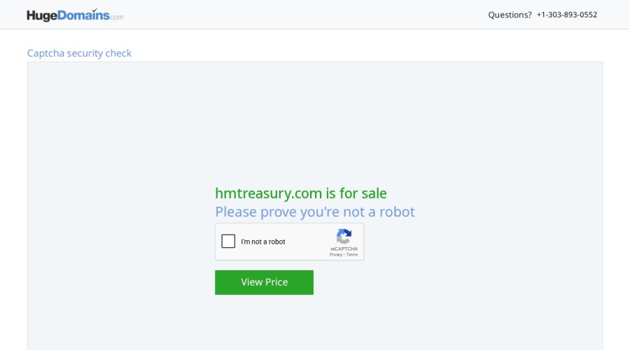 Screenshot of hmtreasury.com