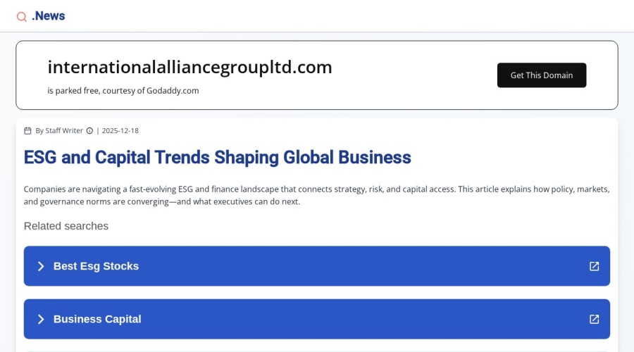 Screenshot of internationalalliancegroupltd.com