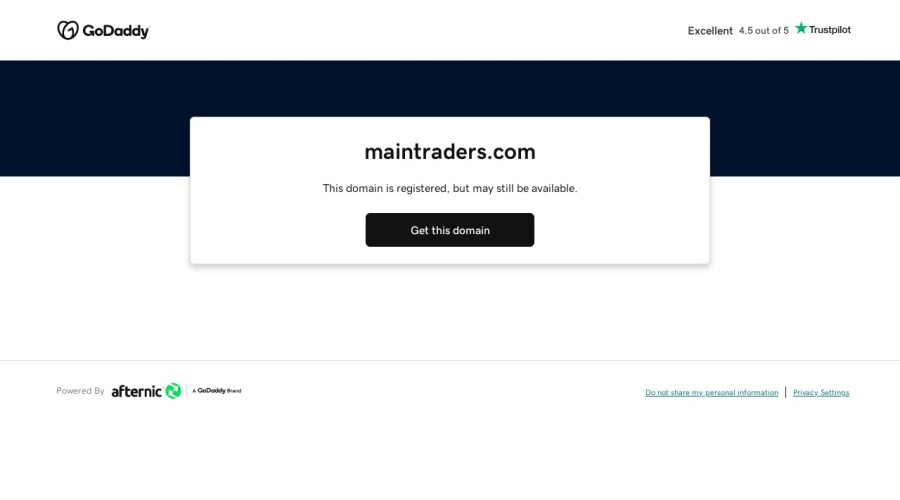 Screenshot of maintraders.com