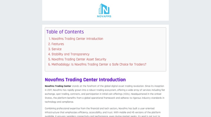 Screenshot of novafms.pro