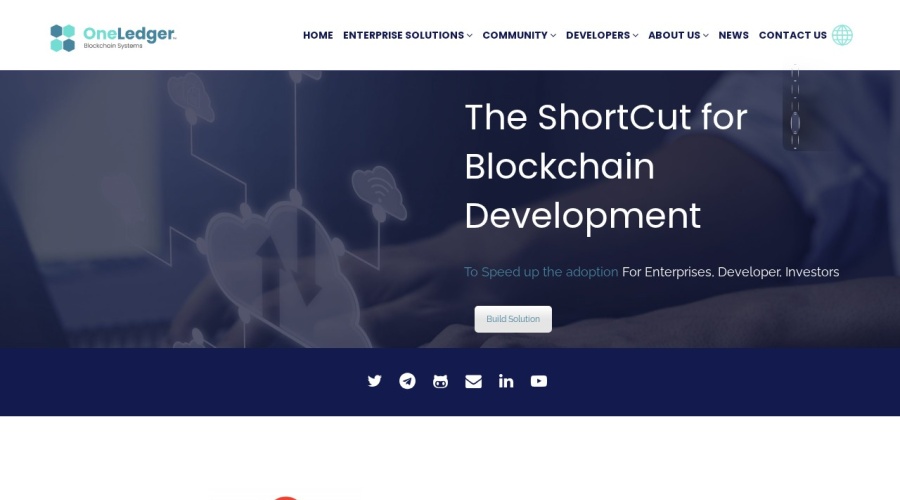 Screenshot of oneledger.io