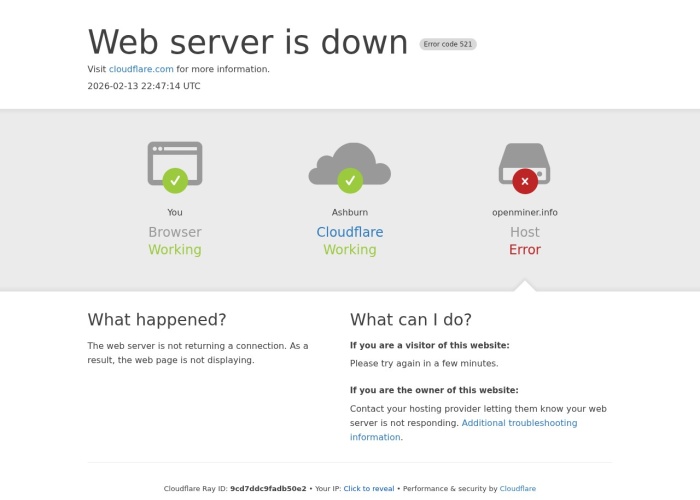 Screenshot of openminer.info