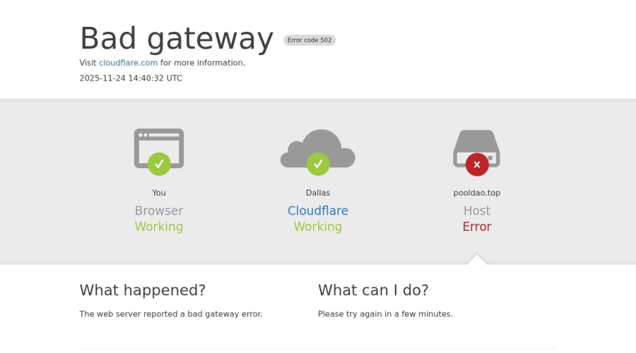 Screenshot of pooldao.top