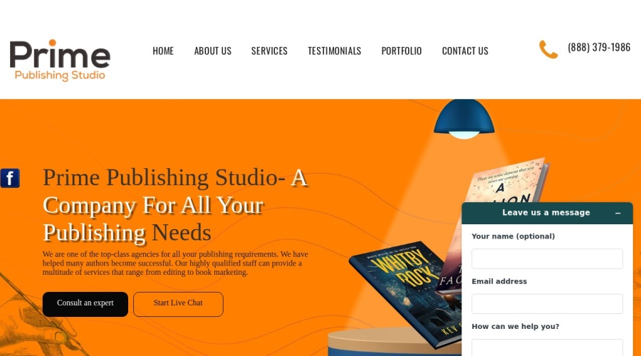 Screenshot of primepublishingstudio.com