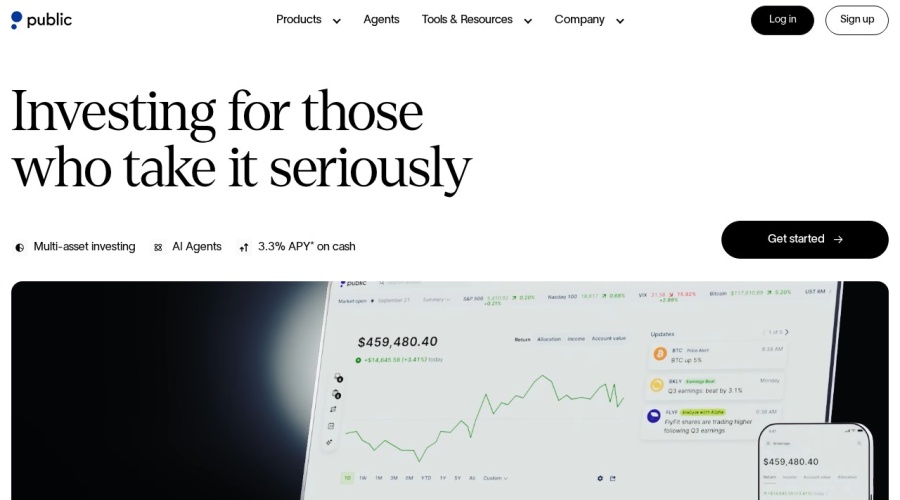 Screenshot of public.com