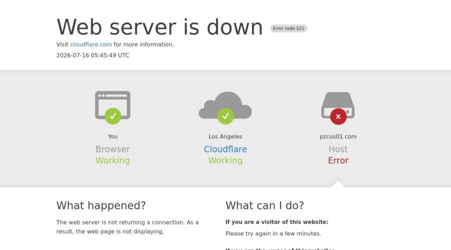 Screenshot of pzcus01.com