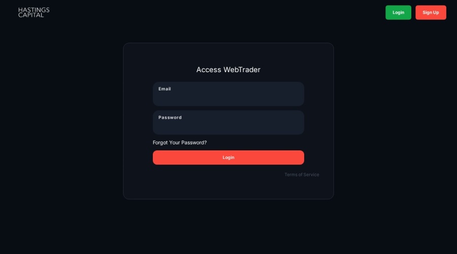 Screenshot of trade.hasting-capital.finance