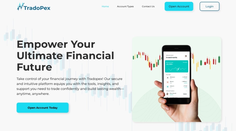 Screenshot of tradopex.com