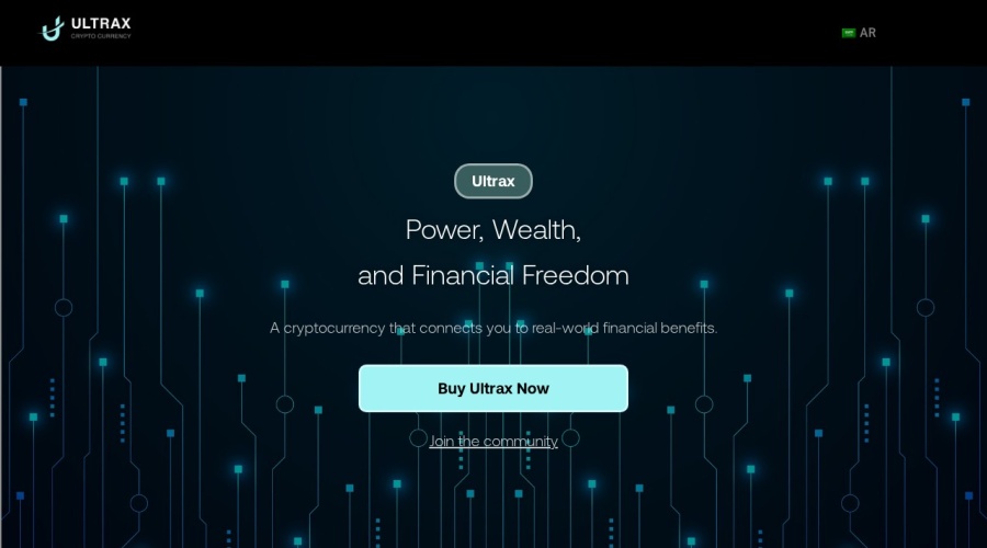 Screenshot of ultraxcrypto.com