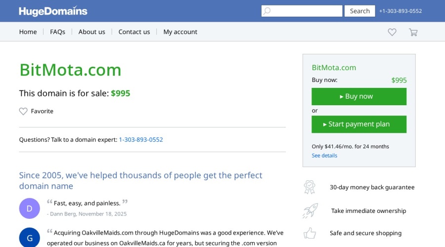Screenshot of web.bitmota.com