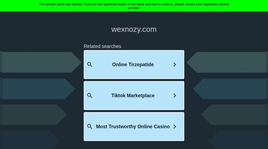 Screenshot of wexnozy.com