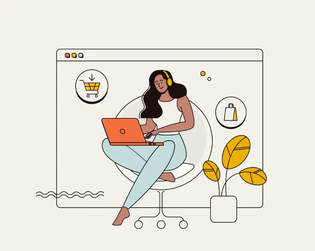 lady working on her laptop